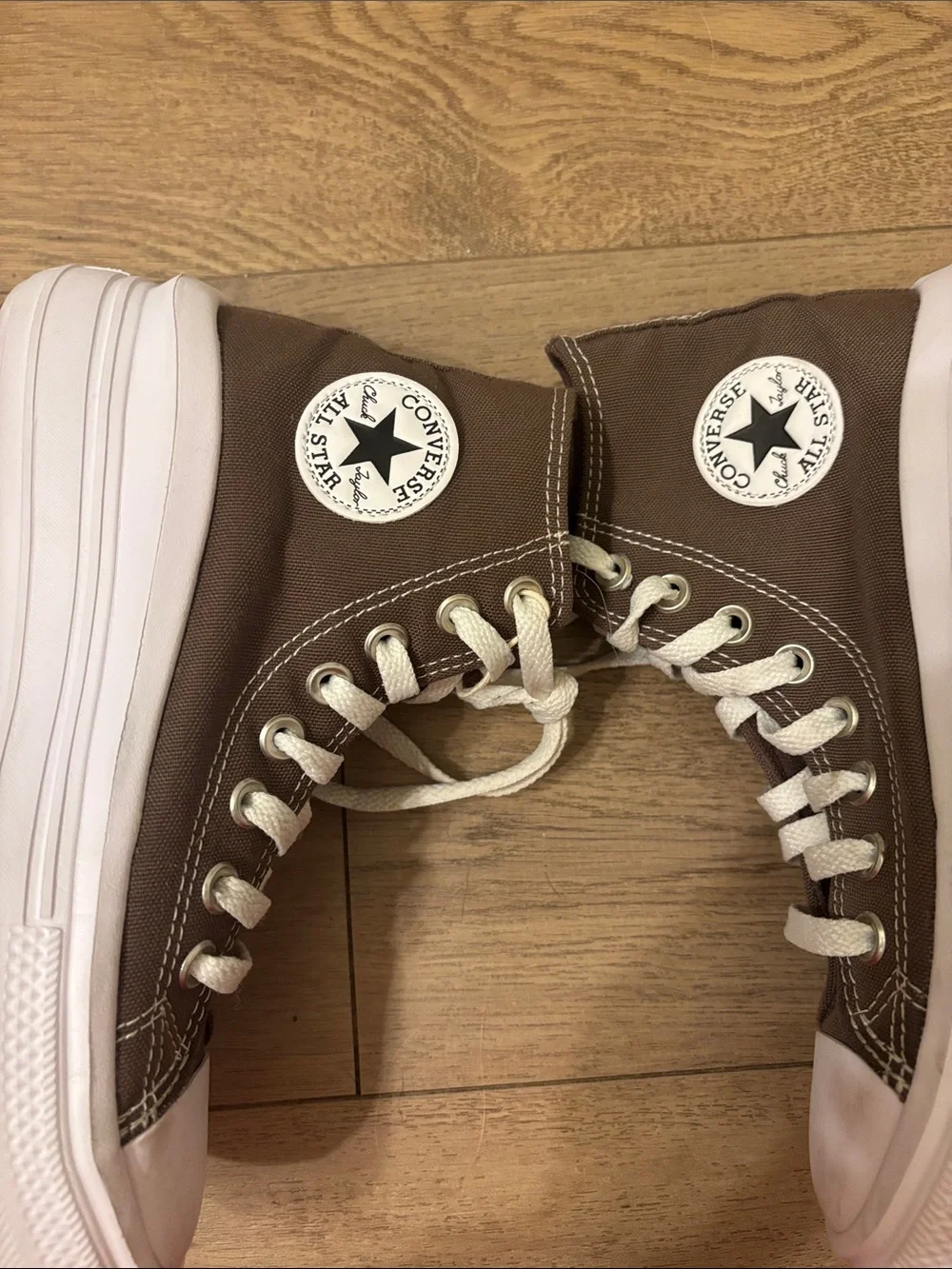Converse Brown High-Top Sneakers with White Accents US 5.5